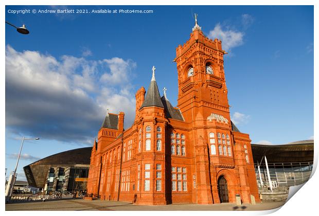 Pierhead Building, Cardiff Bay, South Wales, UK Print by Andrew Bartlett