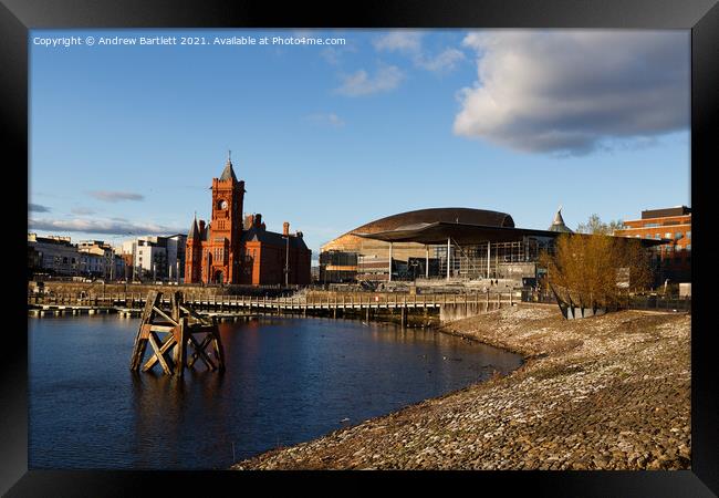 Cardiff Bay waterfront, South Wales, UK Framed Print by Andrew Bartlett