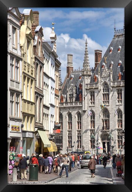 Hidden Beauty of Bruges Framed Print by Roger Mechan