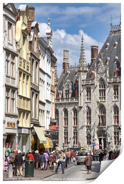 Hidden Beauty of Bruges Print by Roger Mechan