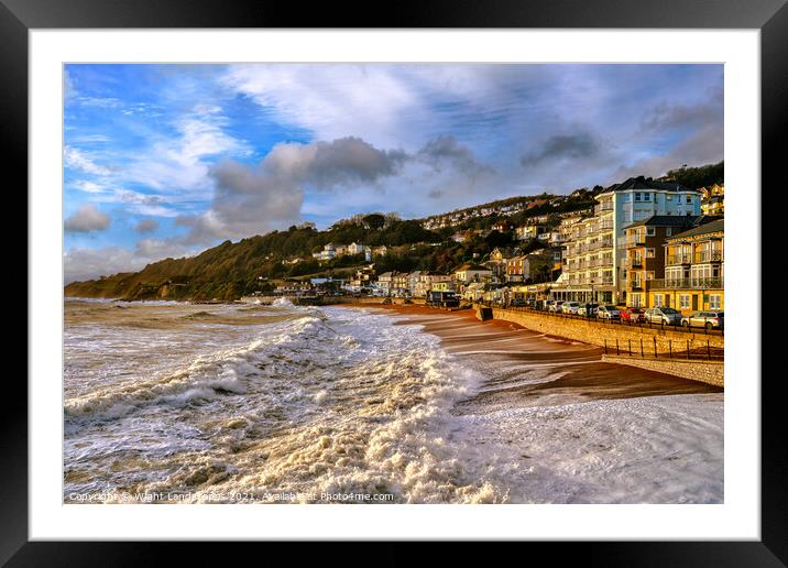 Ventnor Beach Surf Framed Mounted Print by Wight Landscapes