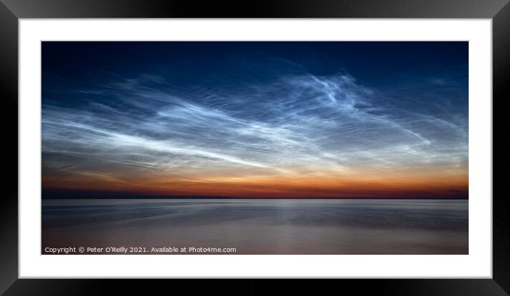 Noctilucent Clouds, Moray Firth Framed Mounted Print by Peter O'Reilly