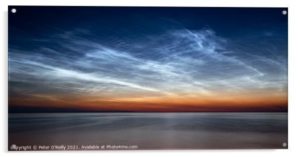 Noctilucent Clouds, Moray Firth Acrylic by Peter O'Reilly