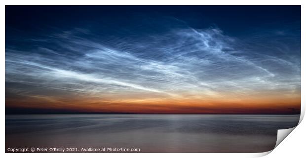 Noctilucent Clouds, Moray Firth Print by Peter O'Reilly