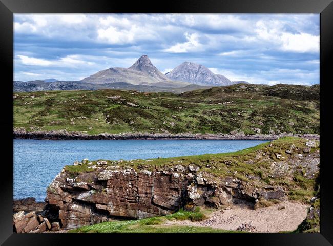  Suilven and Canisp - mountains North 500 Scotland Framed Print by Jacqi Elmslie