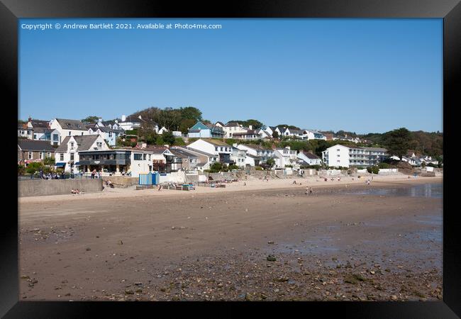 Saundersfoot beach, Pembrokeshire, West Wales, UK Framed Print by Andrew Bartlett