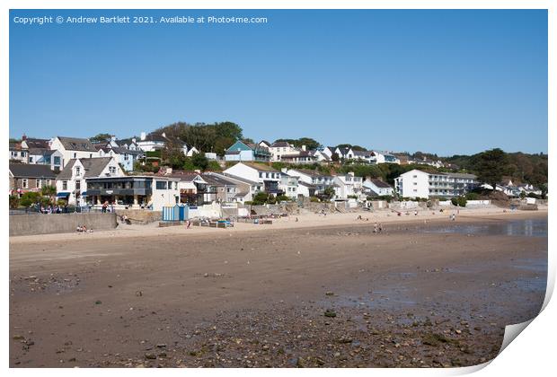 Saundersfoot beach, Pembrokeshire, West Wales, UK Print by Andrew Bartlett