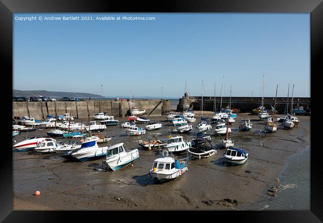 Saundersfoot harbour, Pembrokeshire, West Wales, UK Framed Print by Andrew Bartlett