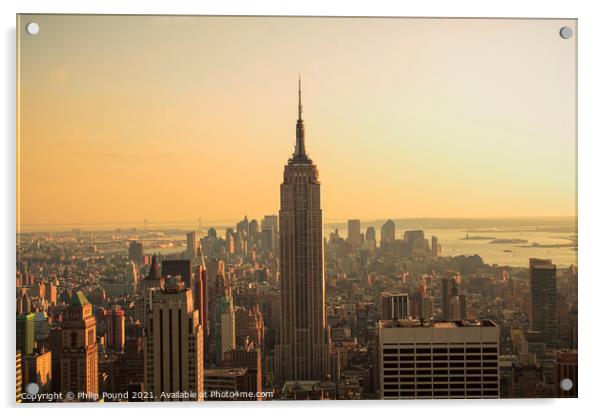 Empire State Building, Manhattan, New York Acrylic by Philip Pound