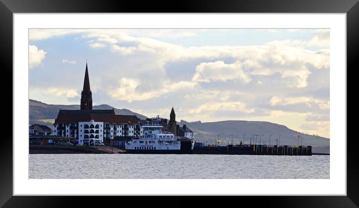 Largs ferry port Framed Mounted Print by Allan Durward Photography