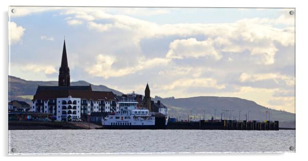 Largs ferry port Acrylic by Allan Durward Photography
