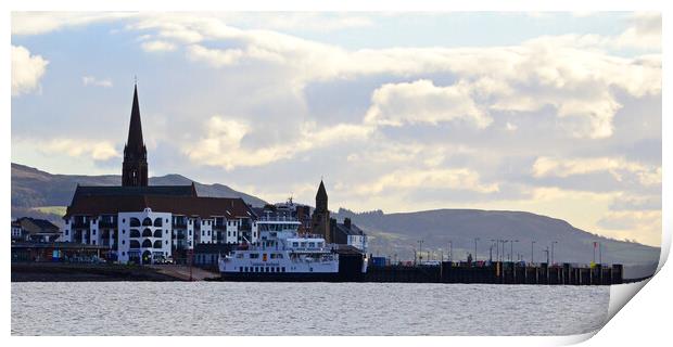 Largs ferry port Print by Allan Durward Photography