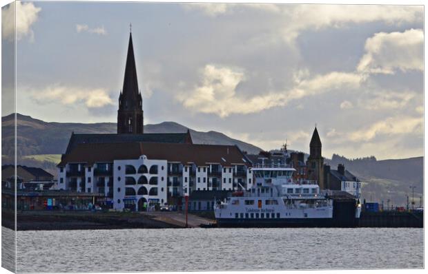 Largs ferry terminal Canvas Print by Allan Durward Photography