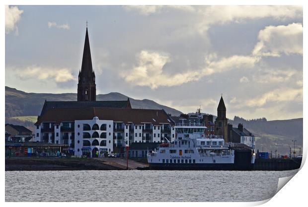 Largs ferry terminal Print by Allan Durward Photography