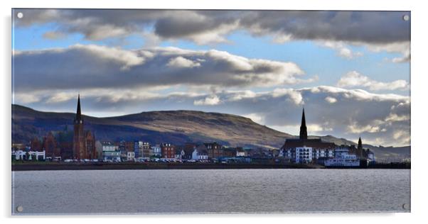 Largs seafront Acrylic by Allan Durward Photography