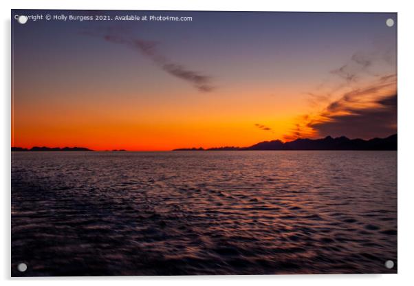 Twilight Gleam over Rio de la Plata Acrylic by Holly Burgess