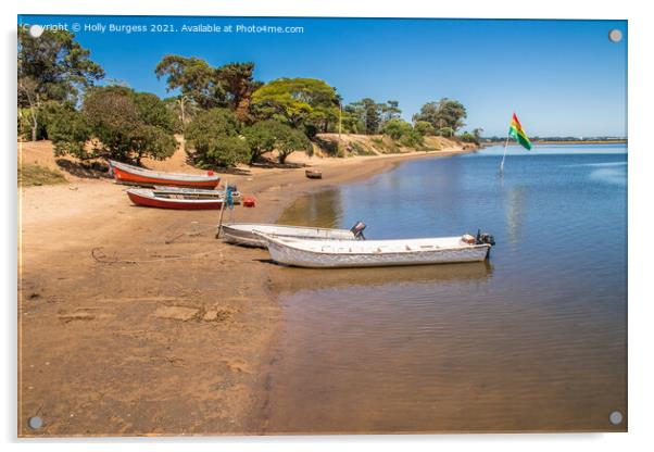 'Uruguayan Coastal Vista: Punta Del Este' Acrylic by Holly Burgess