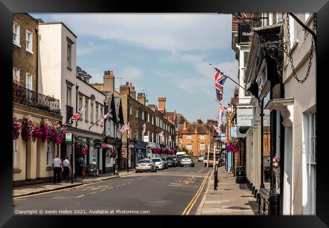 Eton High Street, Framed Print by Kevin Hellon