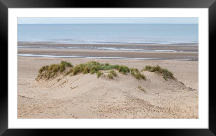 Formby beach over a sand dune Framed Mounted Print by Jason Wells