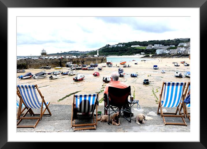 Beached moorings, St. Ives, Cornwall, UK. Framed Mounted Print by john hill