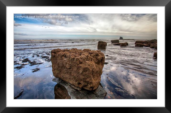 Saltwick Bay, Whitby, North Yorkshire Framed Mounted Print by Derek Daniel