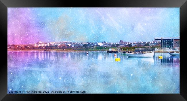 Christmas on the Marina Framed Print by Ash Harding