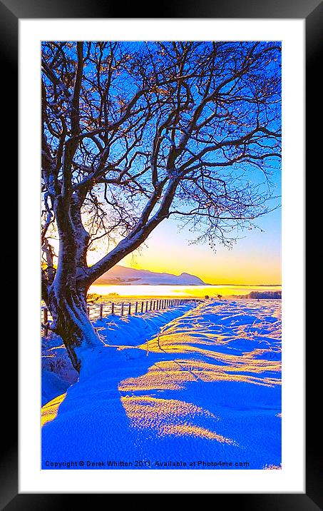 Winter Dawn Framed Mounted Print by Derek Whitton