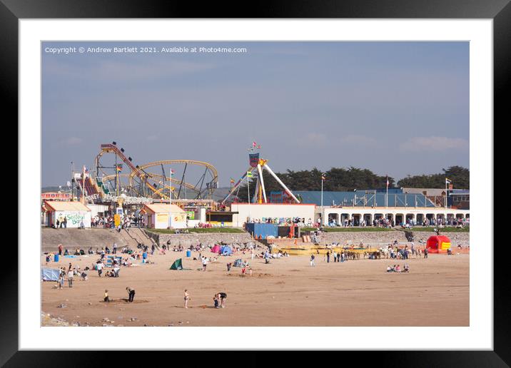 Coney Beach at Porthcawl, UK. Framed Mounted Print by Andrew Bartlett