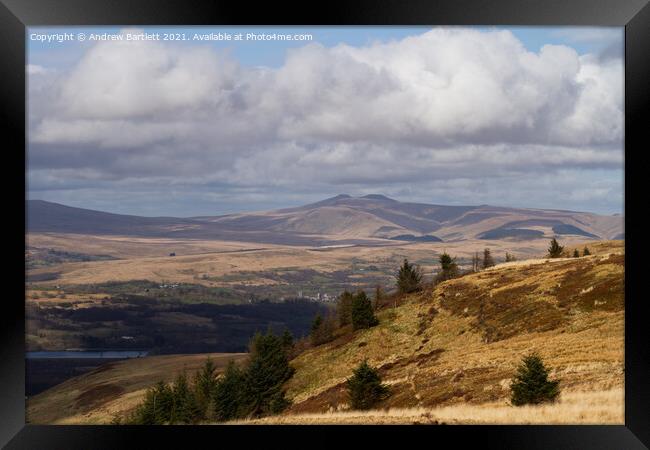Brecon Beacons from Rhinos Viewpoint, South Wales Framed Print by Andrew Bartlett