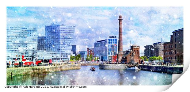 Pumphouse in the Snow Print by Ash Harding