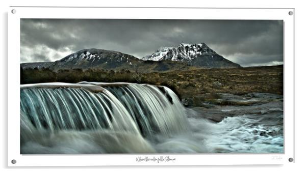 Where the water falls Glencoe Acrylic by JC studios LRPS ARPS