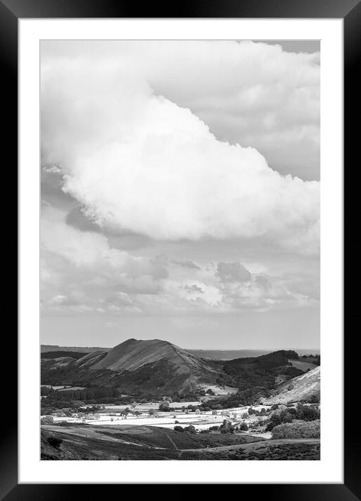 Evening light and clouds over the Carding Mill Valley Shropshire Framed Mounted Print by Phil Crean
