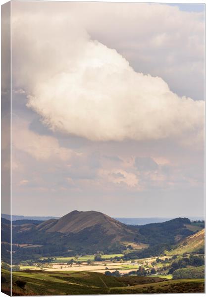 Evening light and clouds over the Carding Mill Valley Canvas Print by Phil Crean