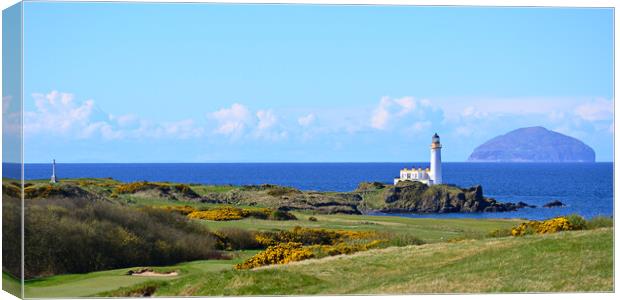 Turnberry lighthouse and war memorial Canvas Print by Allan Durward Photography