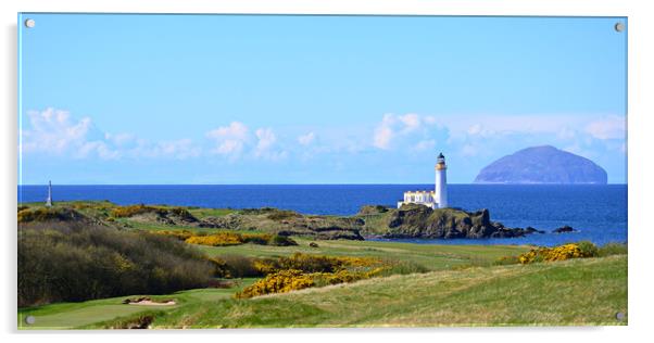Turnberry lighthouse and war memorial Acrylic by Allan Durward Photography