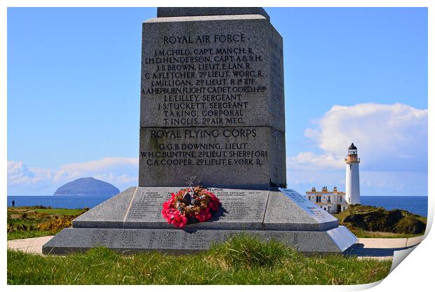 RAF memorial at Turnberry Print by Allan Durward Photography
