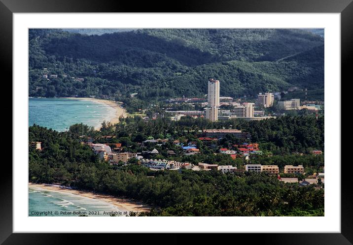 Majestic Panorama of Patong Town Framed Mounted Print by Peter Bolton