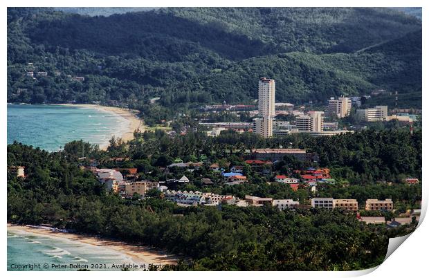 Majestic Panorama of Patong Town Print by Peter Bolton