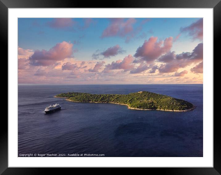 Serene Dubrovnik Island Escape Framed Mounted Print by Roger Mechan