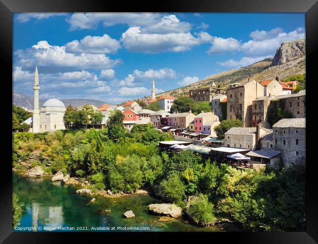 Serenity in Mostar Framed Print by Roger Mechan