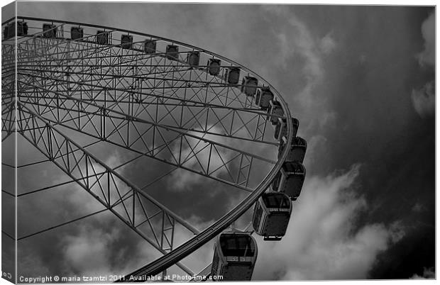Wheel of Manchester Canvas Print by Maria Tzamtzi Photography