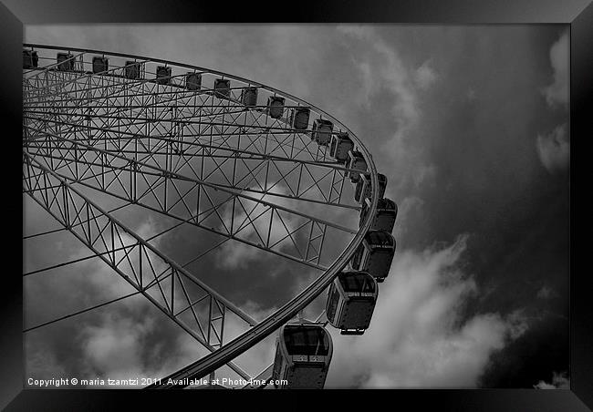 Wheel of Manchester Framed Print by Maria Tzamtzi Photography