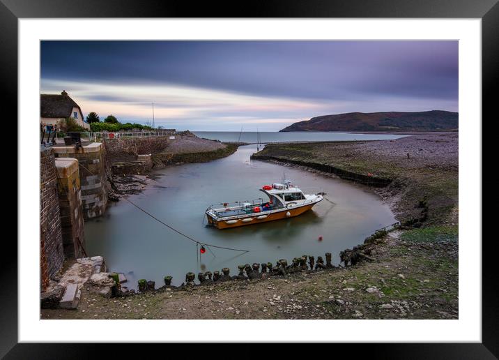 Porlock Weir harbour  Framed Mounted Print by J.Tom L.Photography