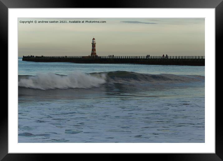 LIGHTHOUSE STANDING Framed Mounted Print by andrew saxton