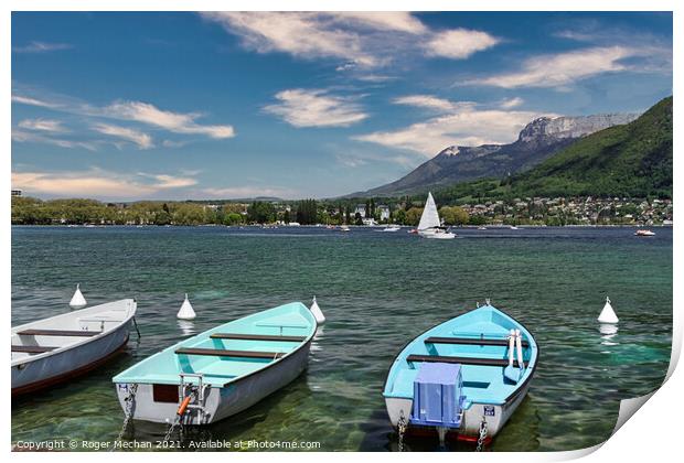 Serenity on Lake Annecy Print by Roger Mechan
