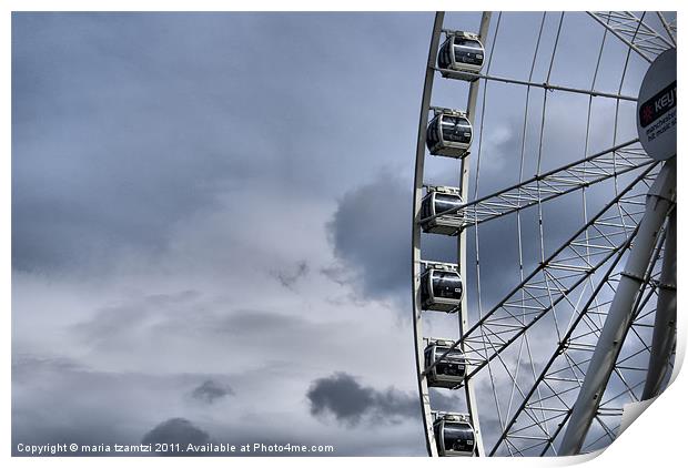 Wheel of Manchester II Print by Maria Tzamtzi Photography