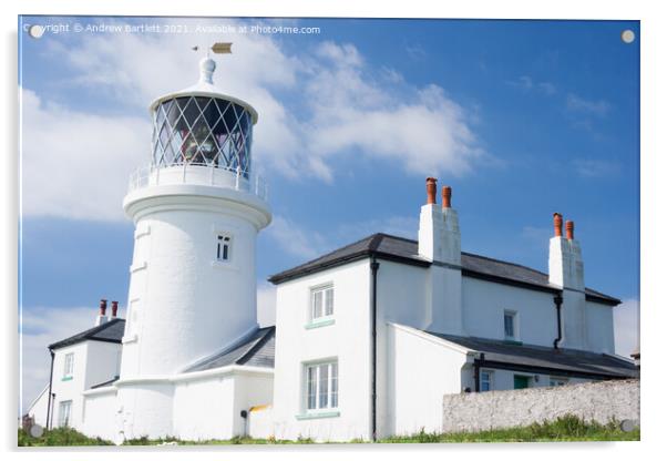 Caldey Island lighthouse, Tenby, Pembrokeshire, UK Acrylic by Andrew Bartlett