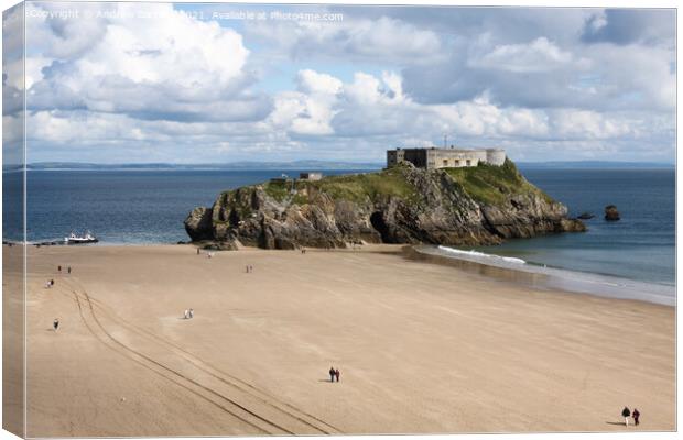 St Catherines Island, Tenby, Pembrokeshire, UK Canvas Print by Andrew Bartlett