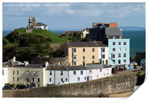 Tenby Harbour, Pembrokeshire, West Wales UK. Print by Andrew Bartlett