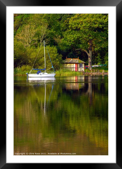 Coniston Water  moorings Framed Mounted Print by Chris Rose
